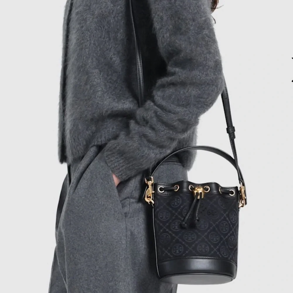 NWT Tory Burch Black Bucket Bag